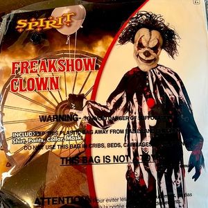 Freak show Clown costume Child XLarge 12-14